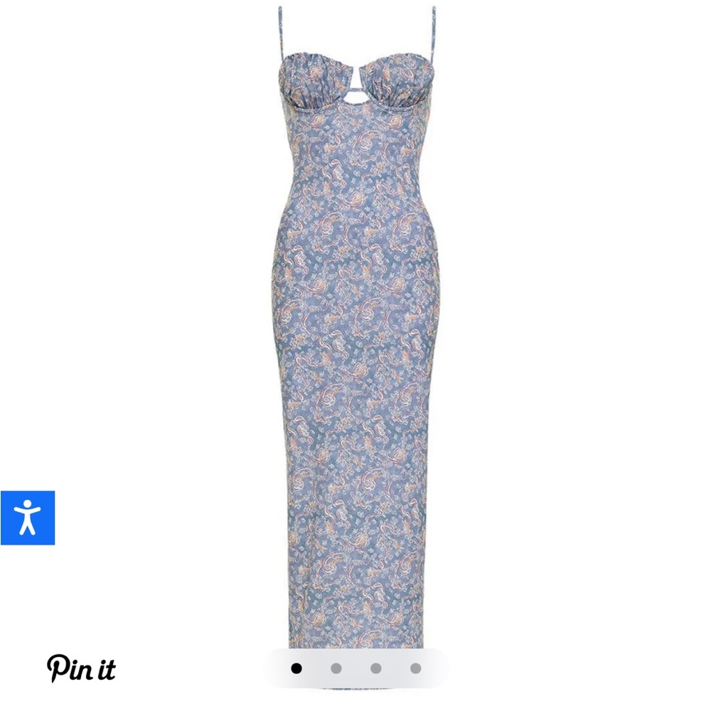 Montce Cupid Petal Long Slip Dress XS